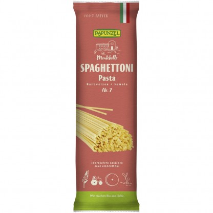 Spaghettoni semola nr 7 din gris de grau dur bio 500g Rapunzel