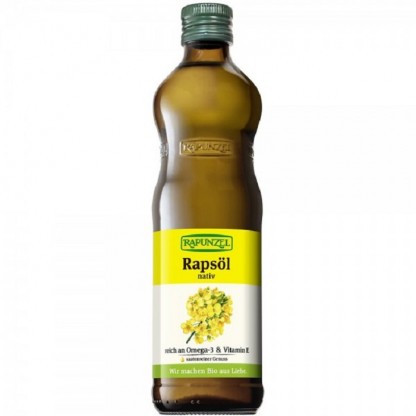 Ulei de rapita virgin bio raw, presat la rece 500ml Rapunzel