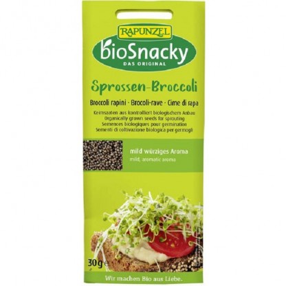 Seminte de Brocoli bio pentru germinat 30g Rapunzel BioSnacky