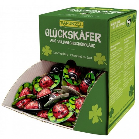 Buburuze (Mamarute) de ciocolata bio cu lapte integral 800g Rapunzel