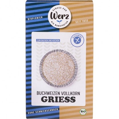 Gris de hrisca integrala bio, fara gluten 250g Werz