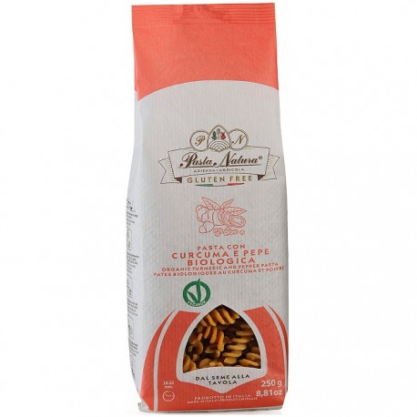 Paste cu turmeric si piper bio, fara gluten 250g Pasta Natura