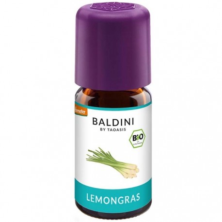 Ulei esential de lemongrass bio, alimentar 5ml Baldini
