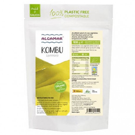 Alge Kombu (Laminaria) raw bio 100g Algamar