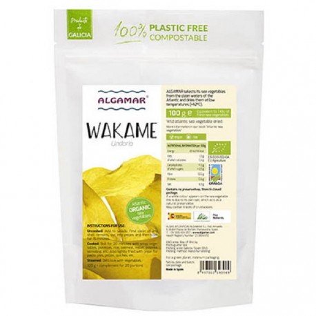 Alge Wakame salbatice Raw bio 100g Algamar