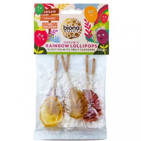 Acadele Colorate Acadele rainbow bio, fara zahar, vegan 6 buc Biona