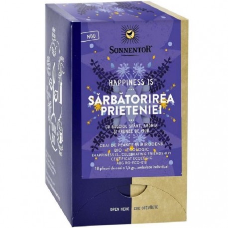 Ceai bio Happiness is… Sarbatoarea Prieteniei 18 plicuri Sonnentor