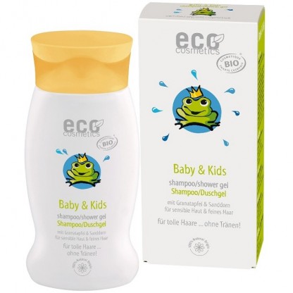 Sampon si gel de dus bebe cu rodie si catina 200ml Eco Cosmetics
