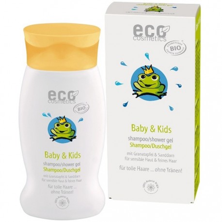 Sampon si gel de dus bebe cu rodie si catina alba 200ml Eco Cosmetics