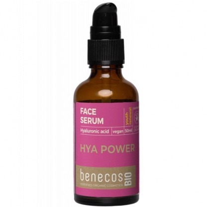 Serum cu acid hialuronic si argan pentru ten matur, uscat. Hya Power 50ml Benecos
