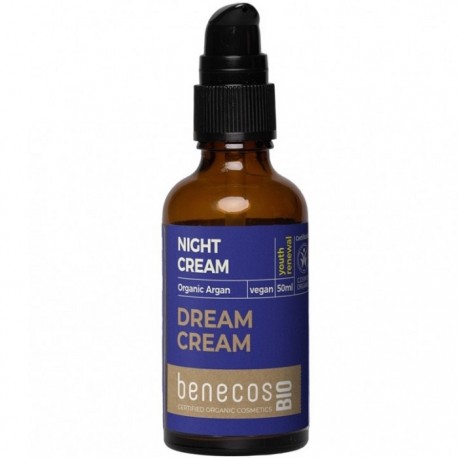 Crema de noapte intensiva cu argan pentru ten matur, uscat. Dream Cream 50ml Benecos