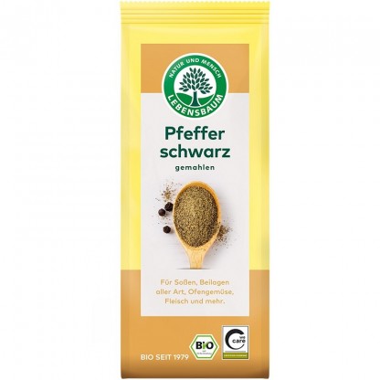 Piper negru macinat bio 50g Lebensbaum