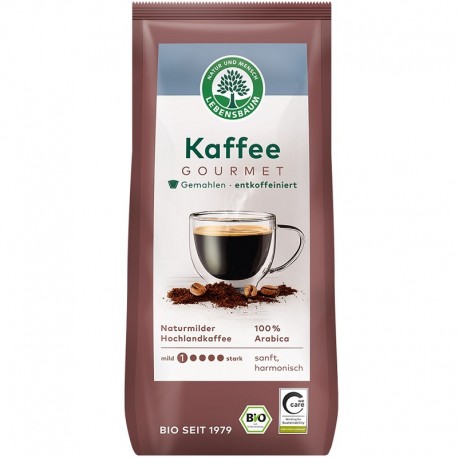 Cafea macinata Gourmet decofeinizata bio 250g Lebensbaum Cafea macinata Gourmet decofeinizata bio 250g Lebensbaum