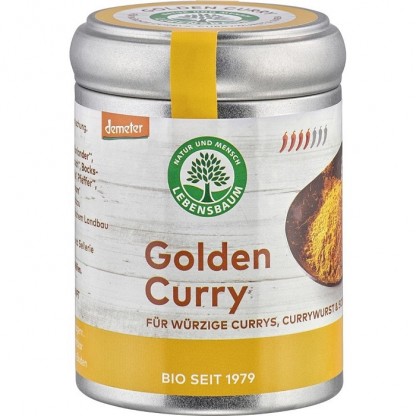 Curry auriu pentru orez, legume si carne bio 55g Lebensbaum