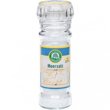 Sare de mare neiodata in rasnita de sticla 100g Lebensbaum