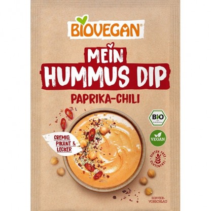 Mix pentru sos humus dip cu ardei si chili bio, fara gluten 55g Biovegan