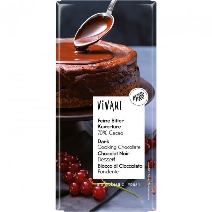 Ciocolata cuvertura amaruie bio 200g Vivani