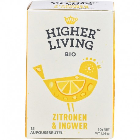 Ceai de lamaie si ghimbir bio 15 plicuri Higher Living