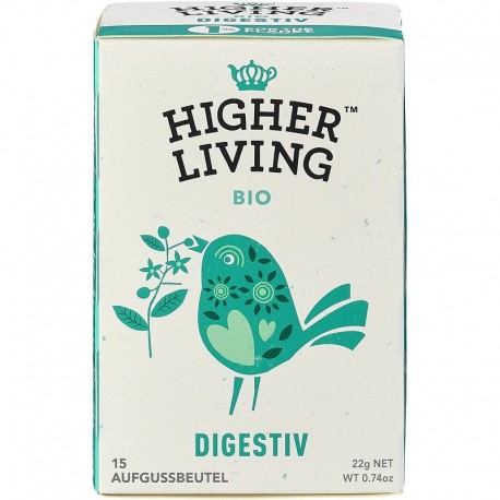 Ceai incantare pentru digestie, bio 15 plicuri Higher Living