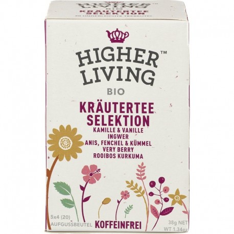 Selectie de ceaiuri din plante bio 20 plicuri Higher Living