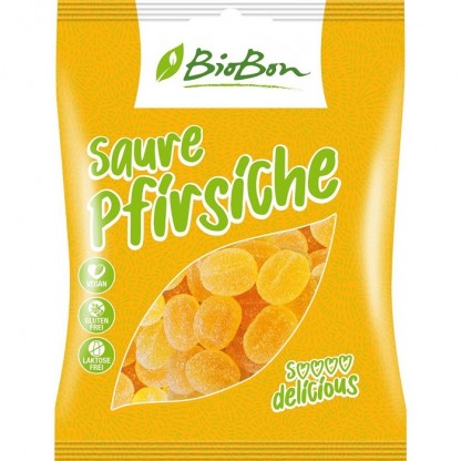 Jeleuri cu piersici acrisoare bio, fara gluten 100g Biobon