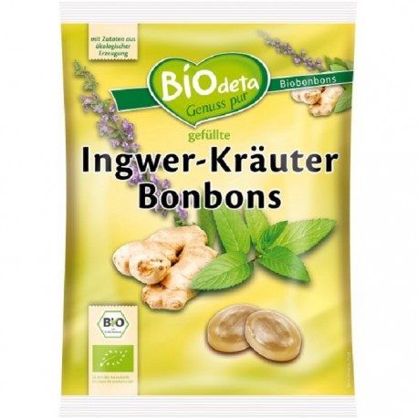 Bomboane cu ghimbir bio 75g BioDeta