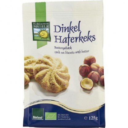 Biscuiti cu unt din ovaz si spelta bio 125g Bohlsener Muehle