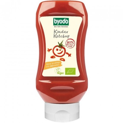 Ketchup bio pt copii, 80% tomate, fara gluten 300ml Byodo