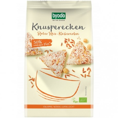 Mini Crackers din orez rosu si naut BIO fara gluten 90g Byodo