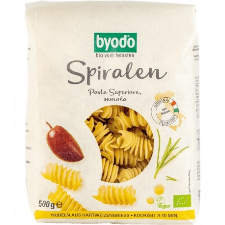 Spirale semola din grau dur bio 500g Byodo
