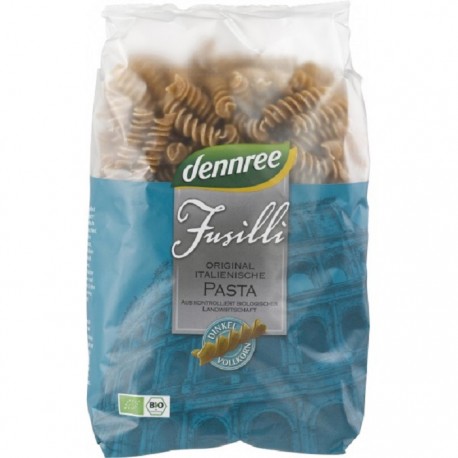 Fusilli din spelta integrala bio 500g Dennree