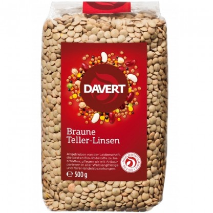 Linte maro bio, organica 500g Davert