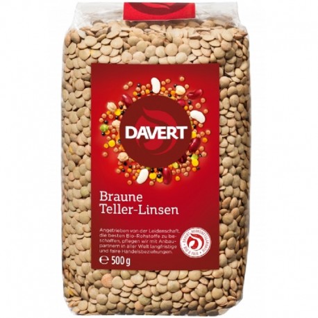 Linte maro bio, organica 500g Davert