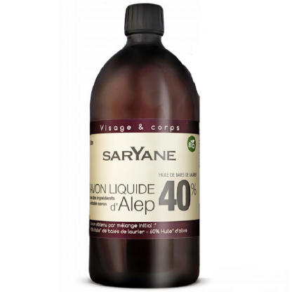 Sapun lichid de Alep, organic, 40% ulei de dafin 1000ml Saryane