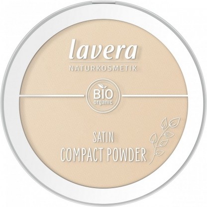 Pudra compacta bio Satin Powder, Medium 02 Lavera