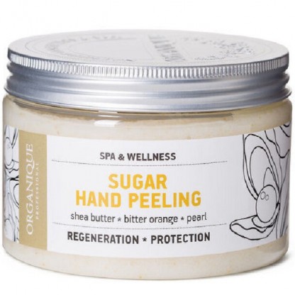 Exfoliant pentru maini, terapie regeneranta cu unt de shea si perle 450ml Organique