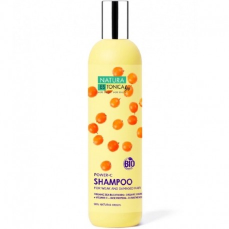 Sampon Power C cu vitamina C ulei de catina si portocale 400ml Natura Estonica
