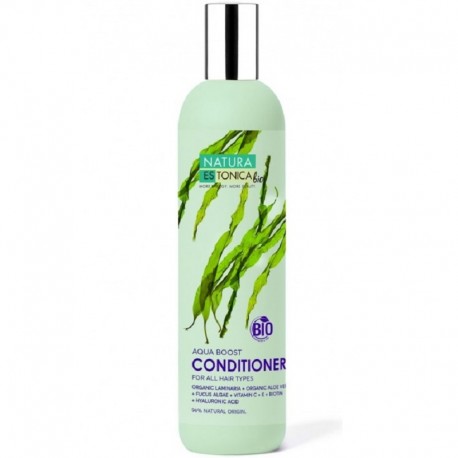 Balsam Aqua Boost cu acid hialuronic aloe vera si alge marine 400ml Natura Estonica