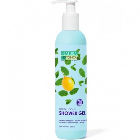 Gel de dus natural cu menta si lime Herbalicious 400ml Natura Estonica