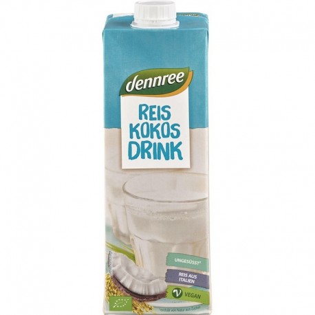  Bautura de orez cu cocos bio natur, fara zahar 1 L Dennree