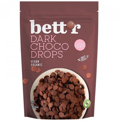 Choco drops (Picaturi de ciocolata) Dark bio 200g Bettr