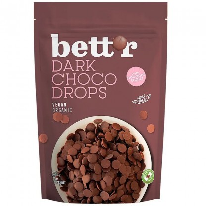 Picaturi de ciocolata (Choco drops) Dark bio 200g Bettr