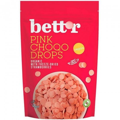 Choco drops (Picaturi de ciocolata roz) bio 200g Bettr