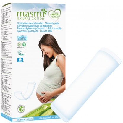 Absorbante pentru lehuzie din bumbac organic 10buc Masmi