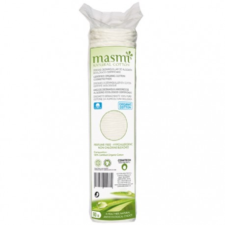 Dischete demachiante din bumbac organic 80 bucati Masmi