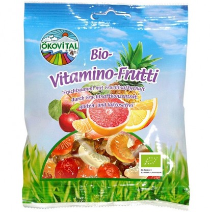 Jeleuri bio cu fructe si vitamine, fara gluten si lactoza 80g Okovital