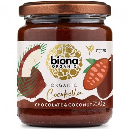Crema de cocos cu ciocolata bio CocoBella 250g Biona