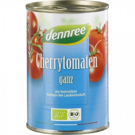 Rosii cherry intregi bio, conserva 400g Dennree