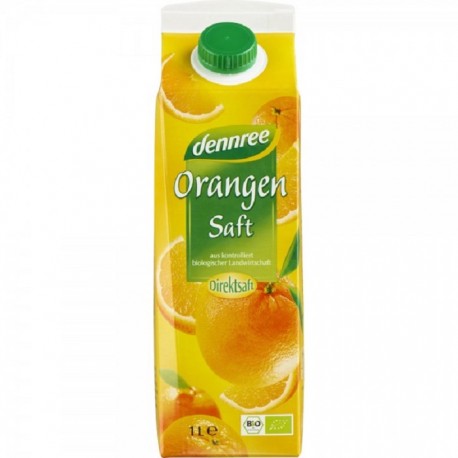 Suc de portocale bio, fara zahar 1 litru Dennree