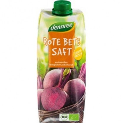 Suc de sfecla rosie bio, vegan 500 ml Dennree
